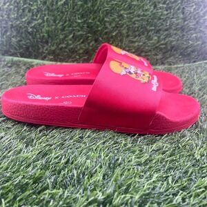 Red Disney X Coach Walt Disney World 50th Anniversary Mickey Mouse Slides Comfy